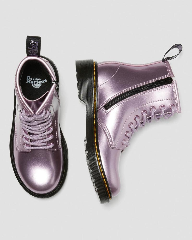 Dr Martens Junior 1460 Metallic Veterlaarzen Kinderen Roze | NL 141WNB